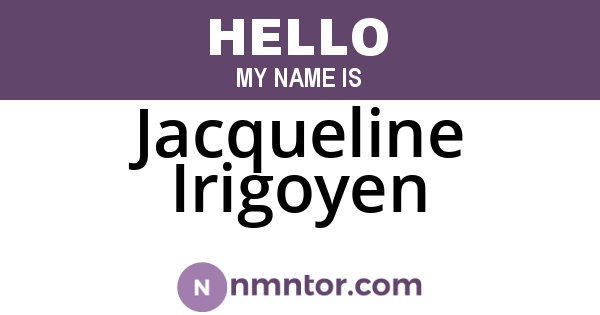 Jacqueline Irigoyen