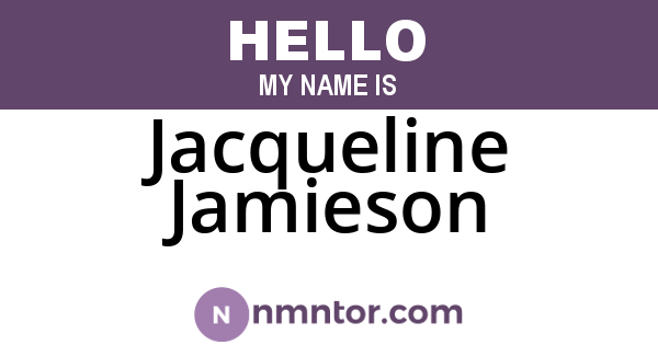 Jacqueline Jamieson