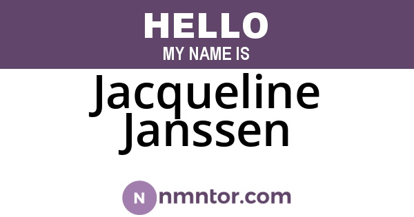 Jacqueline Janssen
