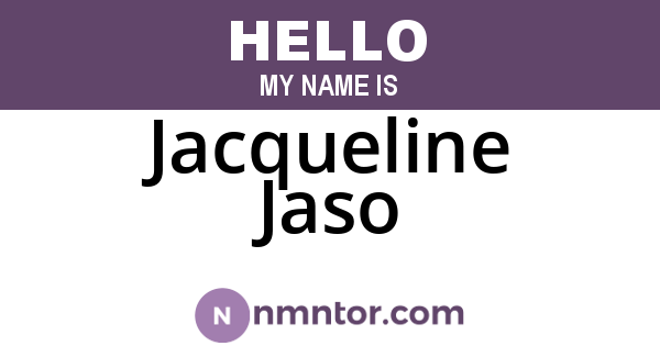 Jacqueline Jaso