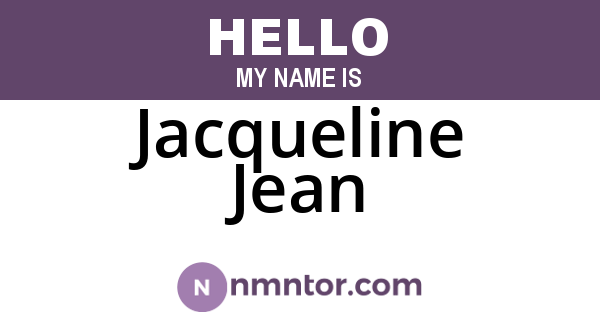 Jacqueline Jean