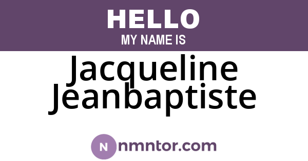 Jacqueline Jeanbaptiste