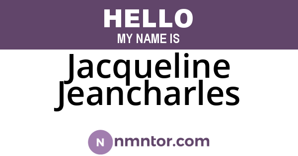 Jacqueline Jeancharles