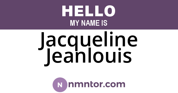 Jacqueline Jeanlouis