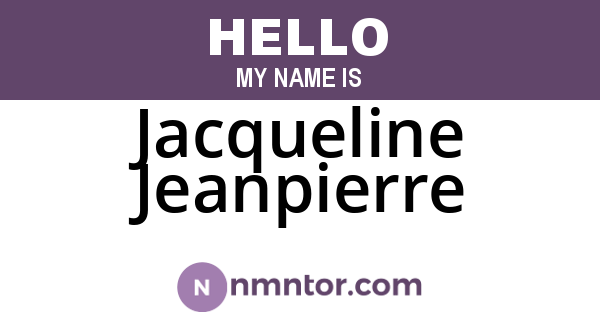 Jacqueline Jeanpierre