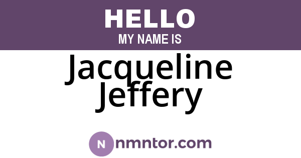 Jacqueline Jeffery