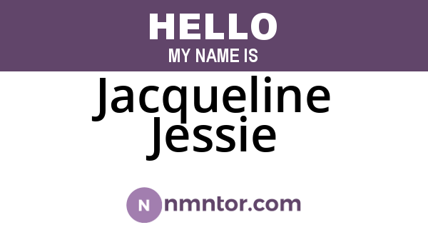 Jacqueline Jessie