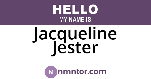 Jacqueline Jester