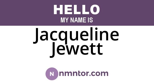 Jacqueline Jewett