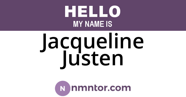 Jacqueline Justen