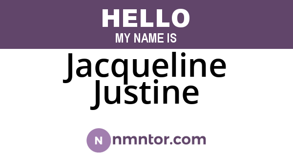 Jacqueline Justine