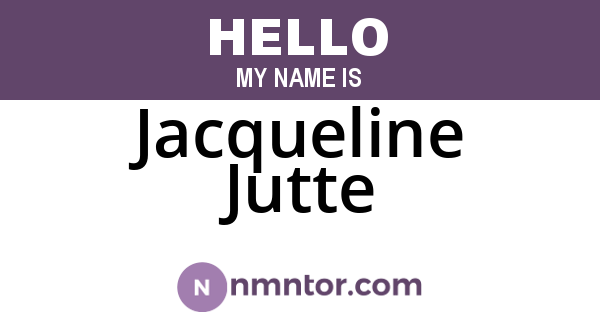 Jacqueline Jutte