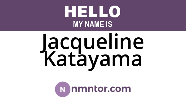 Jacqueline Katayama