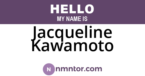 Jacqueline Kawamoto
