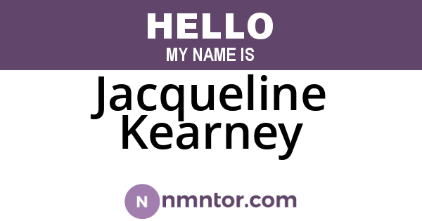 Jacqueline Kearney