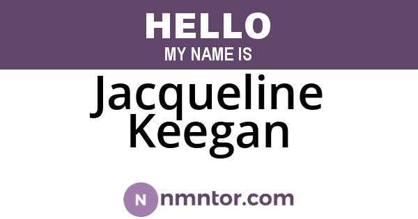 Jacqueline Keegan