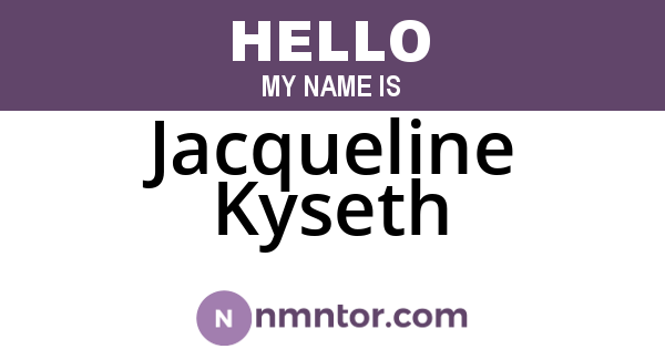 Jacqueline Kyseth