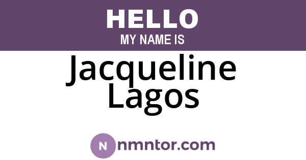 Jacqueline Lagos