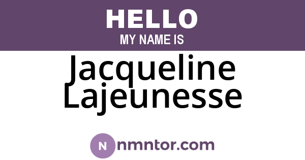Jacqueline Lajeunesse