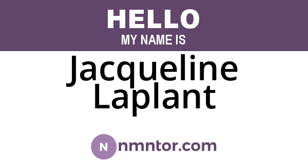 Jacqueline Laplant