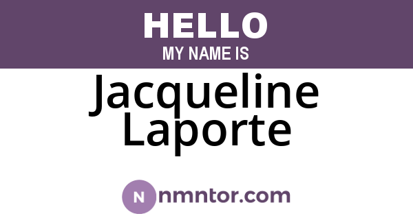 Jacqueline Laporte