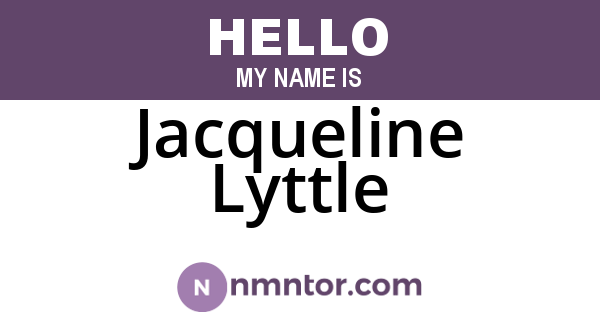 Jacqueline Lyttle