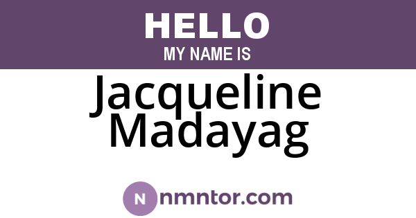 Jacqueline Madayag