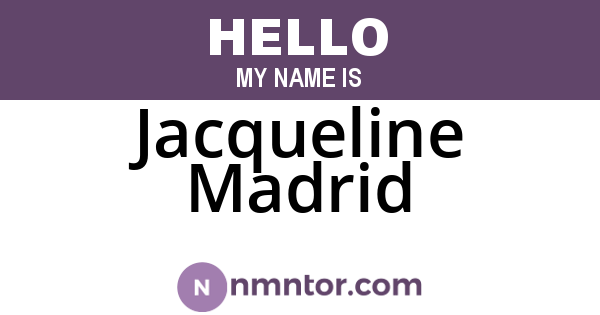 Jacqueline Madrid