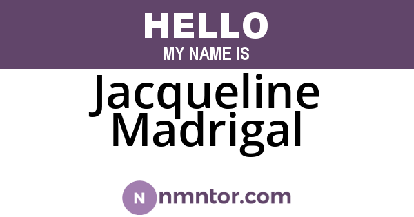Jacqueline Madrigal