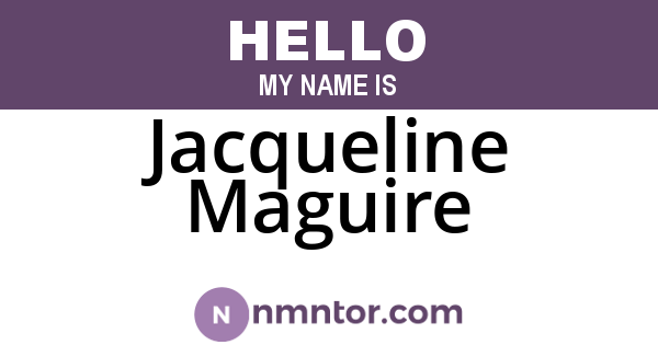 Jacqueline Maguire