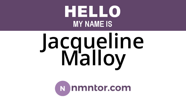 Jacqueline Malloy
