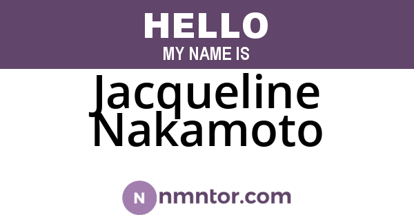 Jacqueline Nakamoto