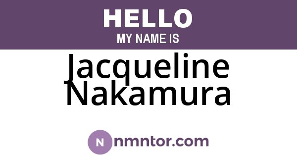 Jacqueline Nakamura