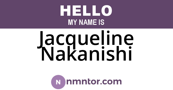 Jacqueline Nakanishi