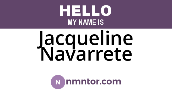 Jacqueline Navarrete