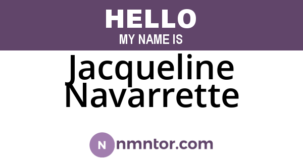 Jacqueline Navarrette
