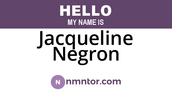 Jacqueline Negron