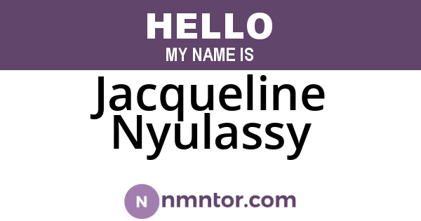 Jacqueline Nyulassy