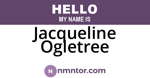 Jacqueline Ogletree