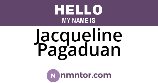 Jacqueline Pagaduan