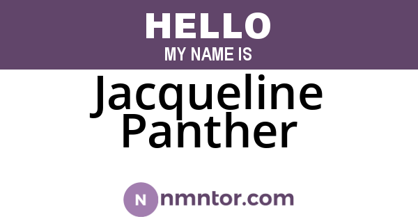 Jacqueline Panther