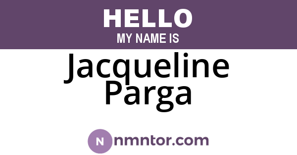 Jacqueline Parga