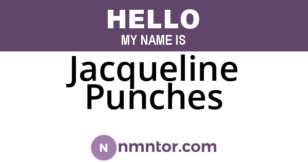 Jacqueline Punches