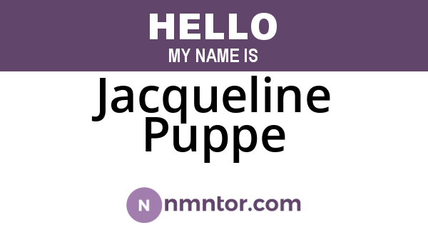 Jacqueline Puppe