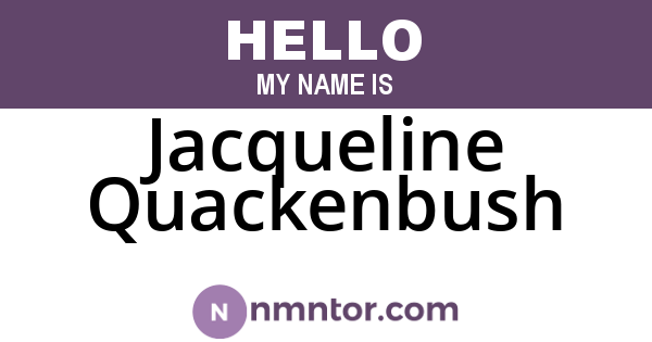 Jacqueline Quackenbush