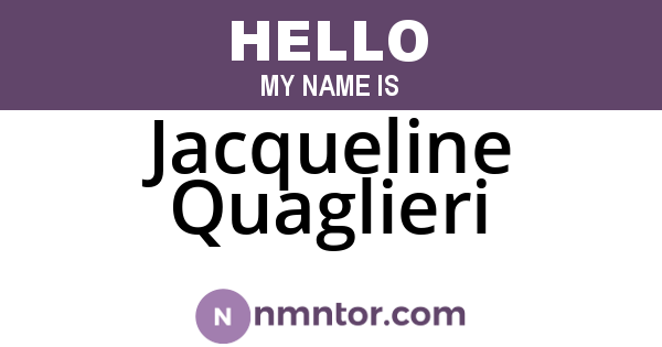 Jacqueline Quaglieri