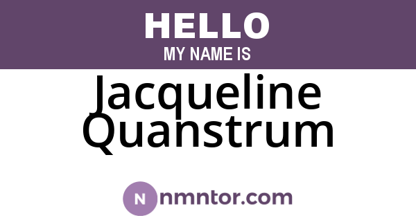 Jacqueline Quanstrum