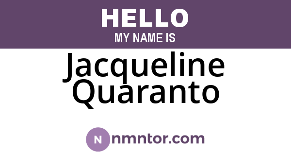 Jacqueline Quaranto