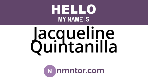 Jacqueline Quintanilla
