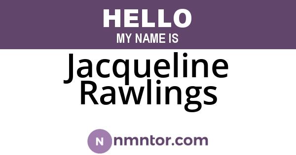 Jacqueline Rawlings
